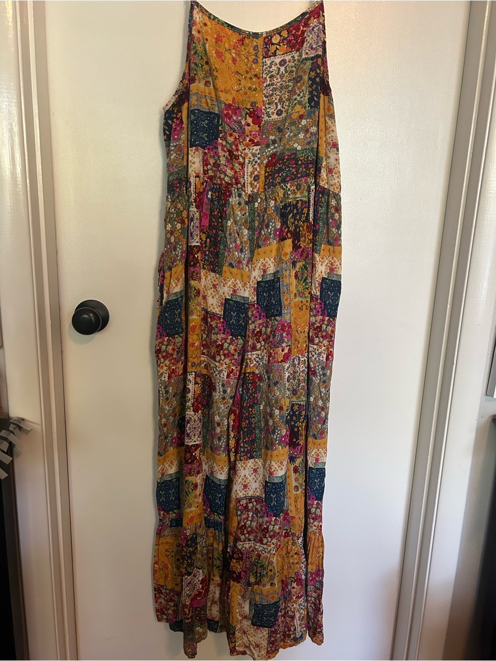 NATURAL LIFE Multicolor Zoe Wide-Leg Jumpsuit in Mandela Patchwork Print - Picture 10 of 12